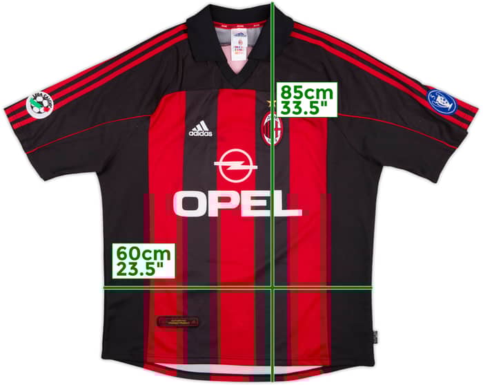 2000-02 AC Milan Home Shirt Shevchenko #7 - 4/10 - (XL)