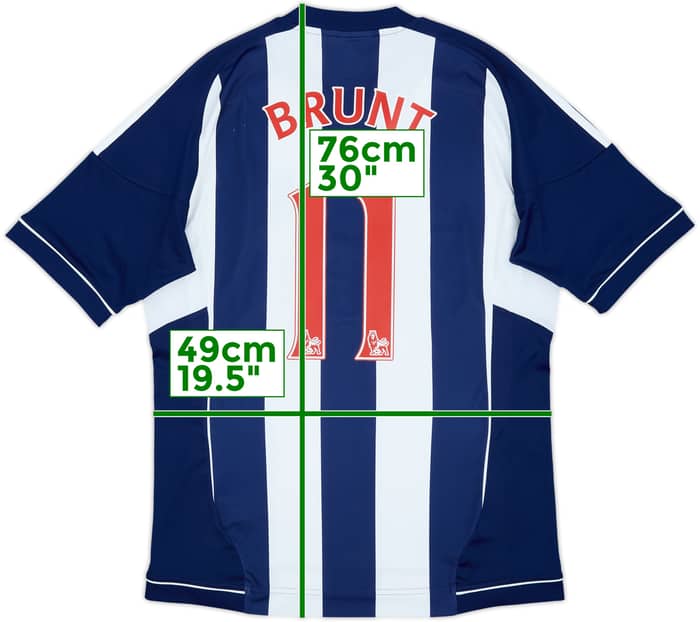 2012-13 West Brom Home Shirt Brunt #11 - 6/10 - (M)