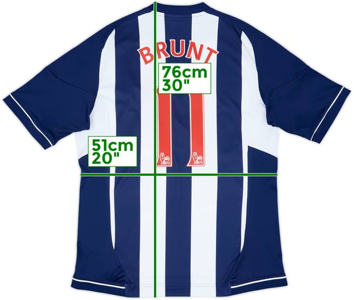 2012-13 West Brom Home Shirt Brunt #11 - 7/10 - (L)