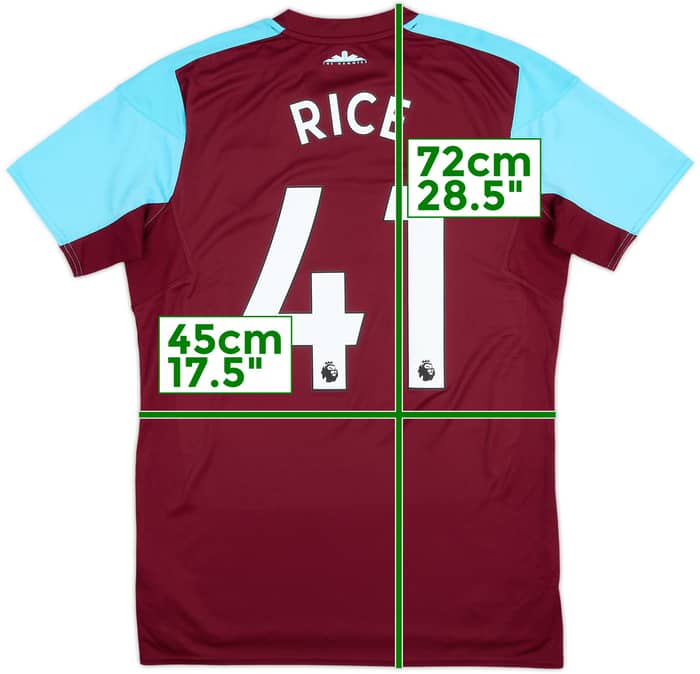 2017-18 West Ham Home Shirt Rice #41 - 9/10 - (M)