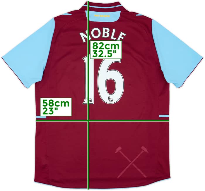 2012-13 West Ham Home Shirt Noble #16 - 6/10 - (XL)