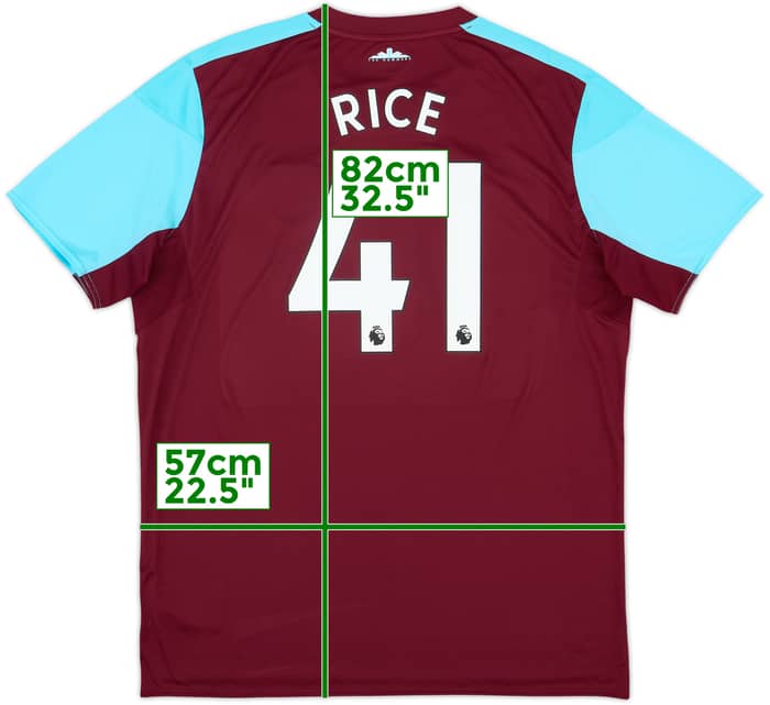 2017-18 West Ham Home Shirt Rice #41 - 10/10 - (XXL)