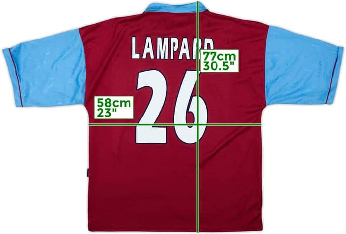 1995-97 West Ham Centenary Home Shirt Lampard #26 - 8/10 - (XXL)