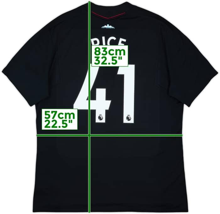 2017-18 West Ham Away Shirt Rice #41 - 8/10 - (XXL)