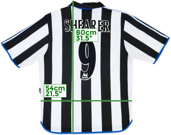 2000-01 Newcastle Home Shirt Shearer #9 - 9/10 - (L)