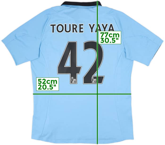 2012-13 Manchester City Home Shirt Toure Yaya #42 - 9/10 - (L)