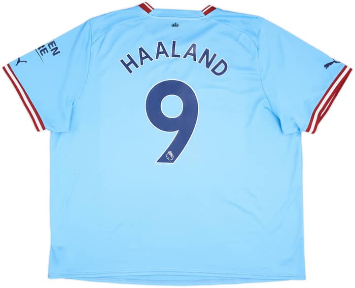 2022-23 Manchester City Home Shirt Haaland #9 - 6/10 - (3XL)