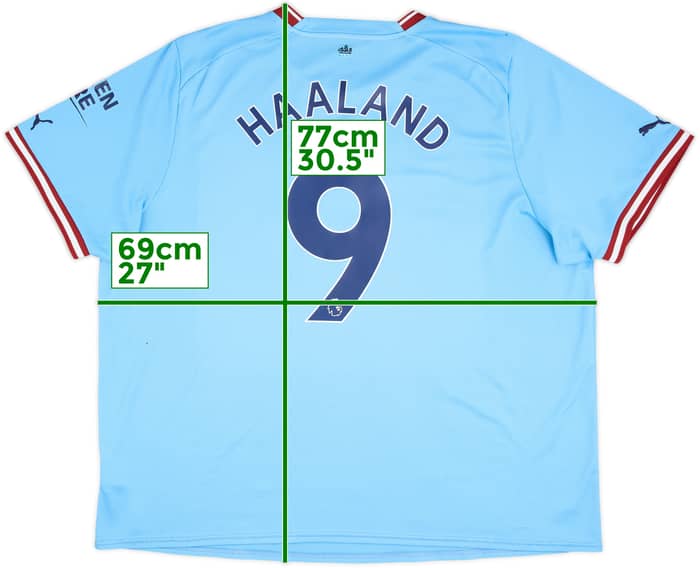 2022-23 Manchester City Home Shirt Haaland #9 - 6/10 - (3XL)