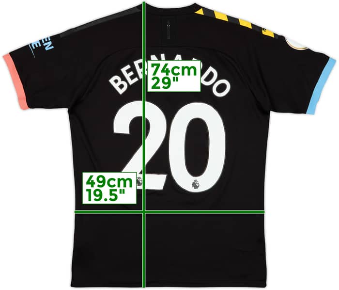 2019-20 Manchester City Away Shirt Bernardo #20 - 8/10 - (M)