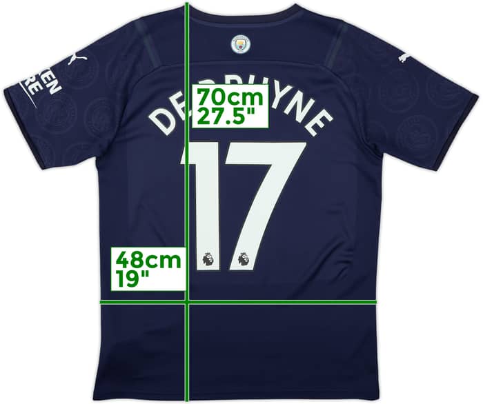 2021-22 Manchester City Third Shirt De Bruyne #17 - 8/10 - (M)