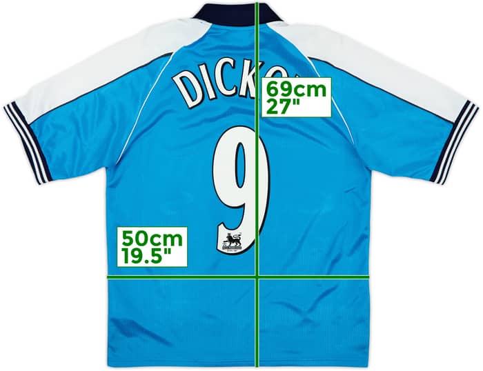 1999-01 Manchester City Home Shirt Dickov #9 - 8/10 - (S)
