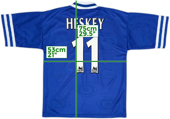 1996-98 Leicester Home Shirt Heskey #11 - 10/10 - (M)