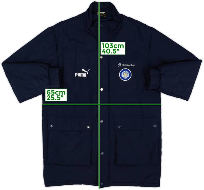 1996-98 Leeds United Puma Padded Bench Coat - 6/10 - (L)