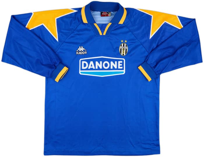 1995-96 Juventus Away L/S Shirt #6 - 8/10 - (XL)
