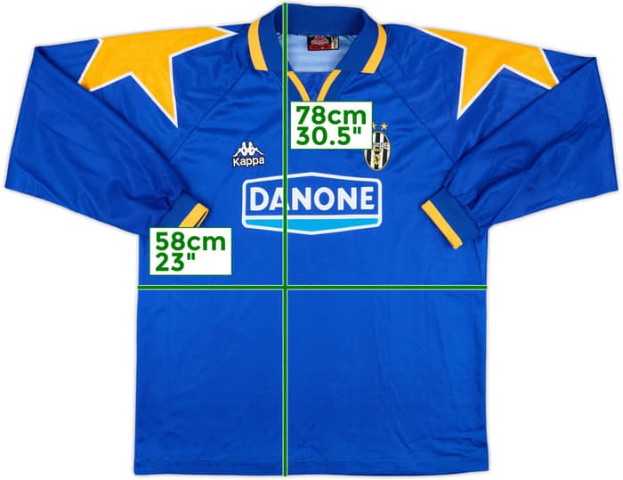1995-96 Juventus Away L/S Shirt #6 - 8/10 - (XL)