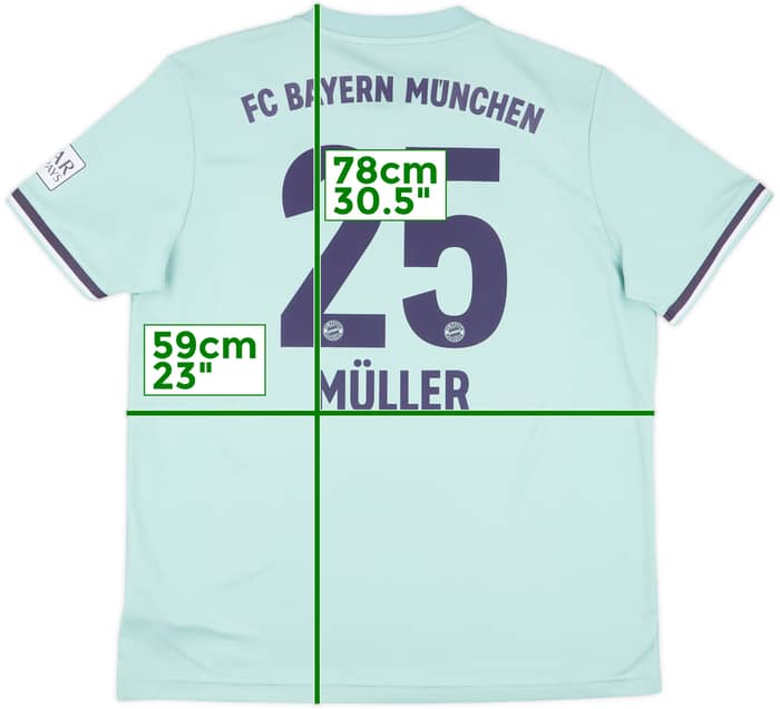 2018-19 Bayern Munich Away Shirt Muller #25 - 10/10 - (XL)