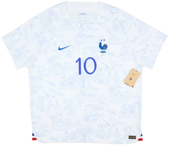 2022-23 France Authentic Away Shirt Mbappe #10 (XXL)