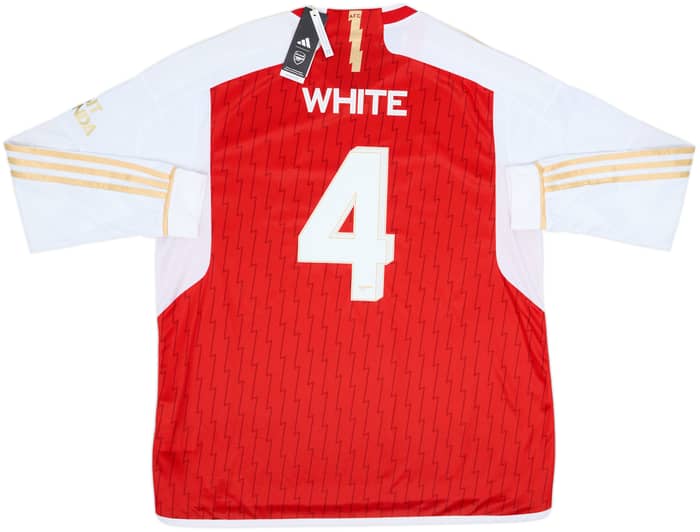 2023-24 Arsenal Home L/S Shirt White #4 (XXL)