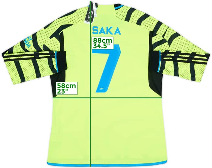 2023-24 Arsenal Away L/S Shirt Saka #7 (XL)