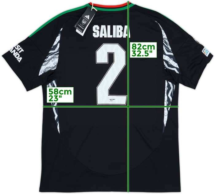 2024-25 Arsenal Away Shirt Saliba #2 (XL)