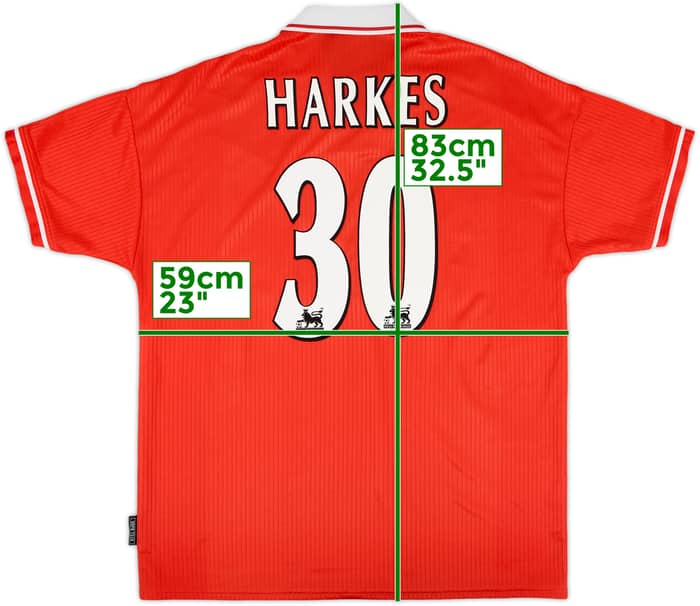 1998-00 Nottingham Forest Home Shirt Harkes #30 - 8/10 - (XL)