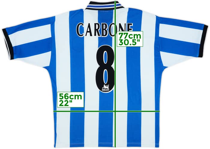 1997-99 Sheffield Wednesday Home Shirt Carbone #8 - 8/10 - (L)