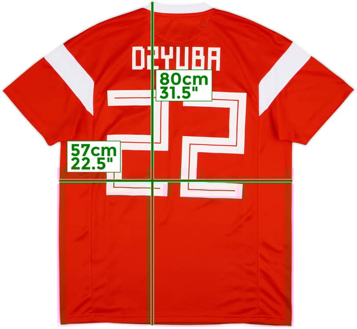 2018-19 Russia Home Shirt Dzyuba #22 - 8/10 - (L)