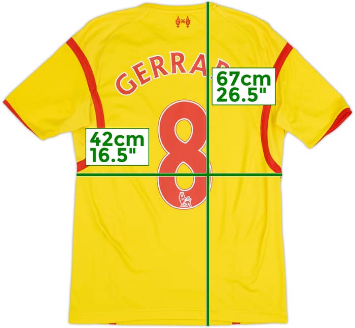 2014-15 Liverpool Away Shirt Gerrard #8 - 6/10 - (XL.Boys)