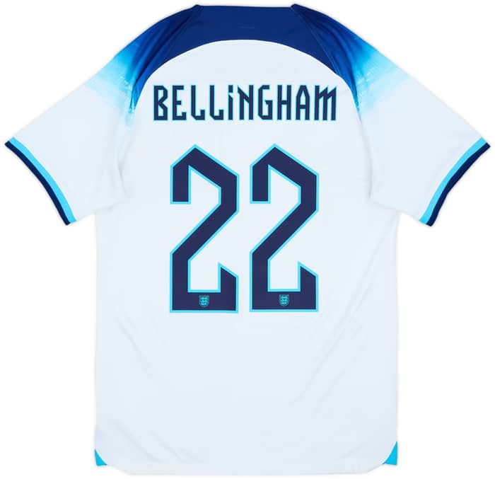 2022-23 England Home Shirt Bellingham #22 - 6/10 - (S)