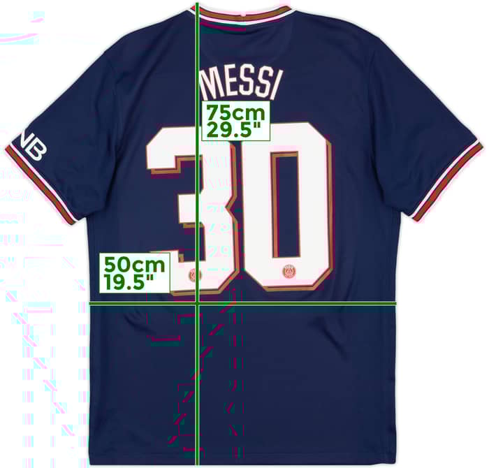 2021-22 Paris Saint-Germain Home Shirt Messi #30 - 9/10 - (M)