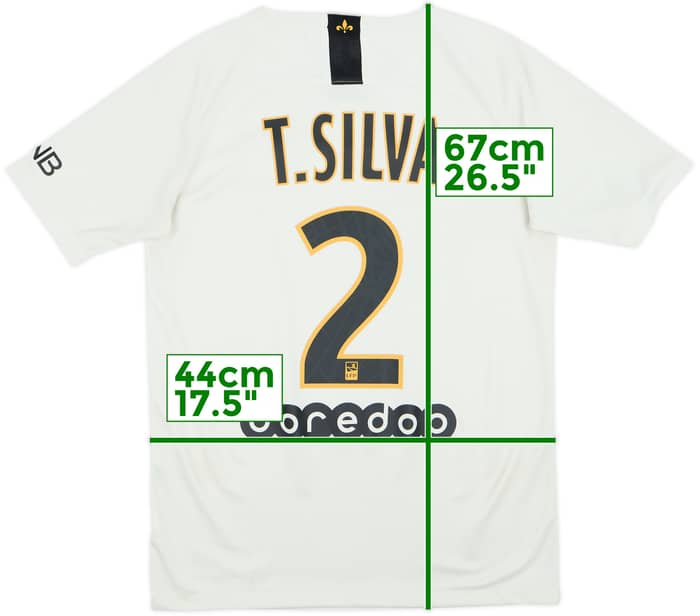 2018-19 Paris Saint-Germain Away Shirt T.Silva #2 - 9/10 - (XL.Boys)