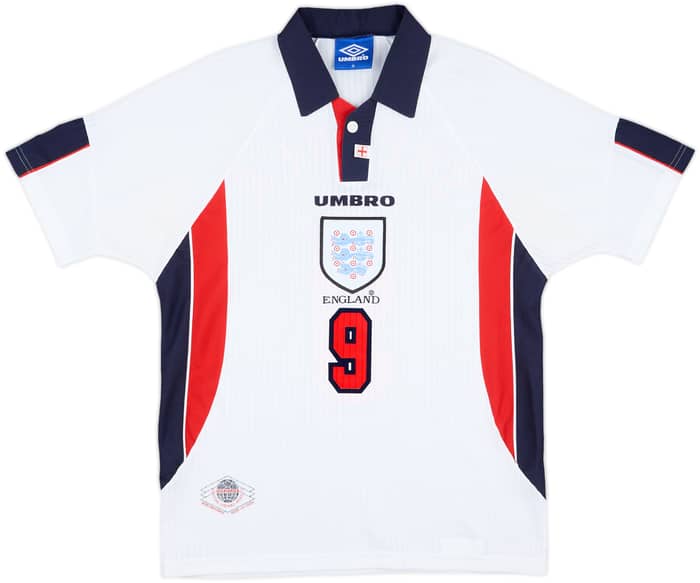 1997-99 England Home Shirt Shearer #9 - 8/10 - (M)