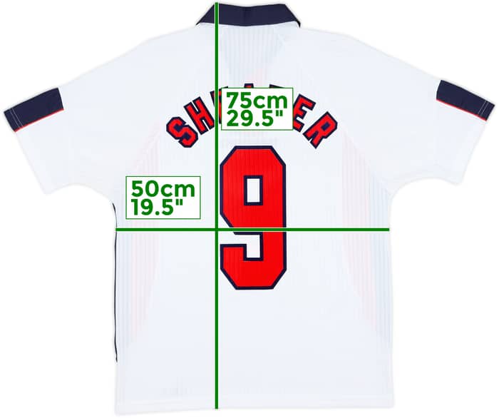 1997-99 England Home Shirt Shearer #9 - 8/10 - (M)