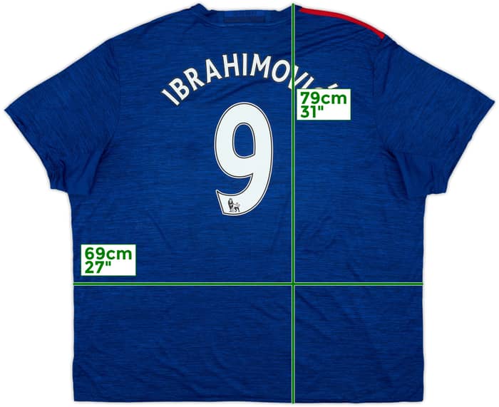 2016-17 Manchester United Away Shirt Ibrahimovic #9 - 8/10 - (3XL)