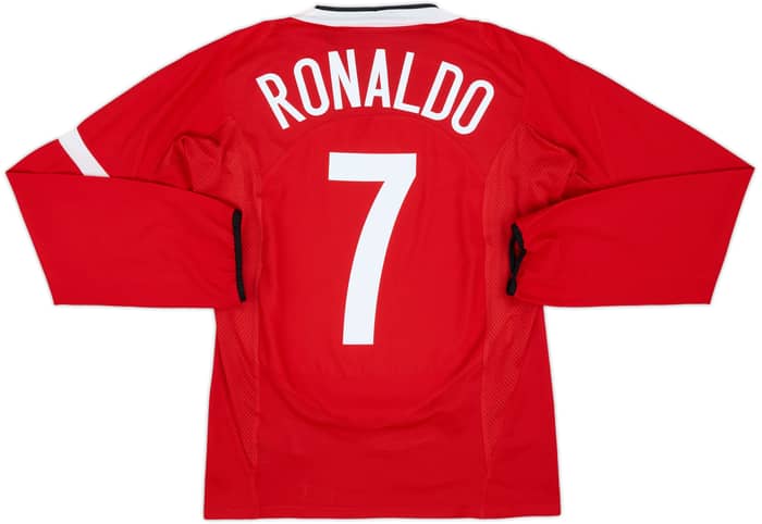 2004-06 Manchester United Home L/S Shirt Ronaldo #7 - 6/10 - (S)