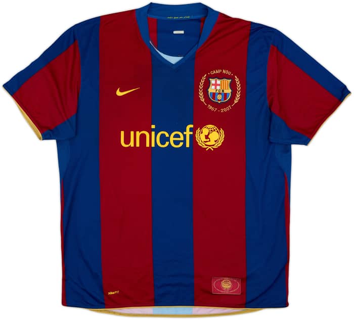 2007-08 Barcelona Home Shirt Ronaldinho #10 - 7/10 - (XL)