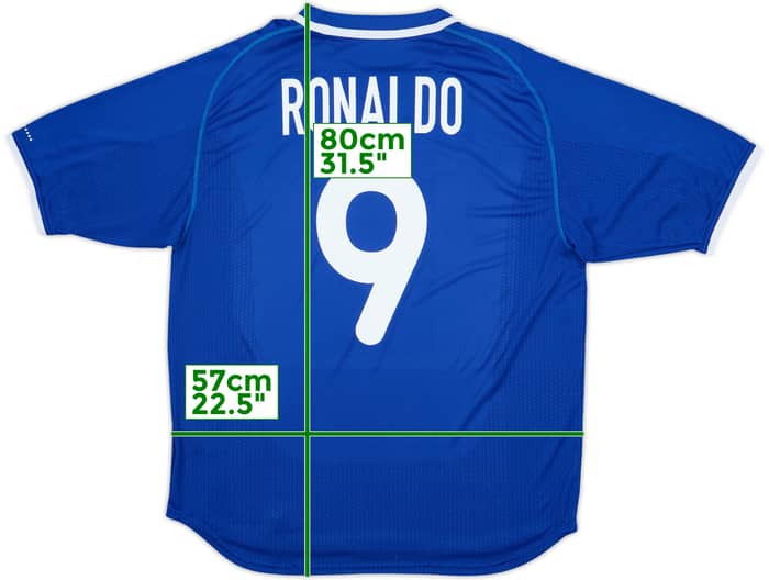 2000-02 Brazil Away Shirt Ronaldo #9 - 8/10 - (L)