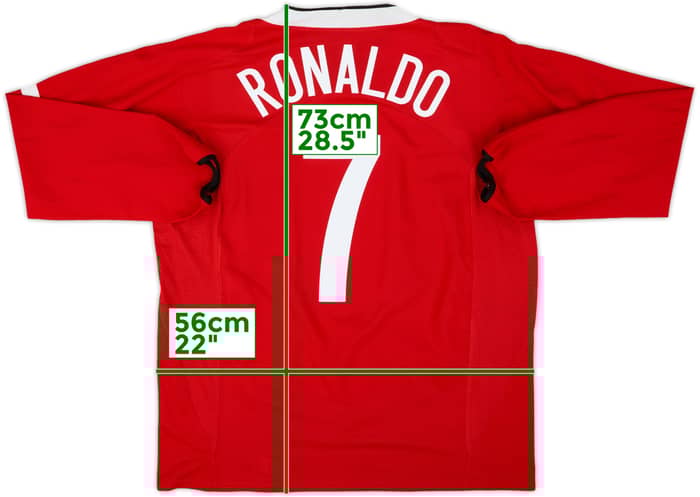 2004-06 Manchester United Home L/S Shirt Ronaldo #7 - 6/10 - (XL)