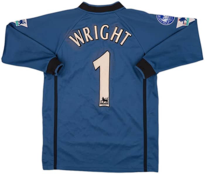 2002-03 Everton GK Shirt Wright #1 - 6/10 - (L.Boys)