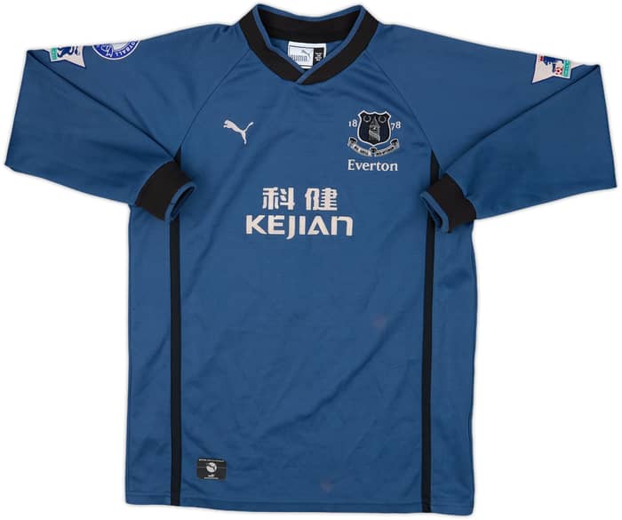 2002-03 Everton GK Shirt Wright #1 - 6/10 - (L.Boys)