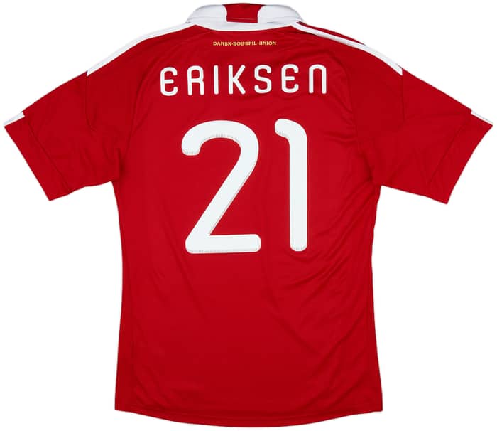 2010-11 Denmark Home Shirt Eriksen #21 - 8/10 - (M)