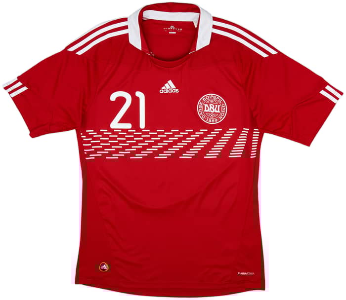 2010-11 Denmark Home Shirt Eriksen #21 - 8/10 - (M)