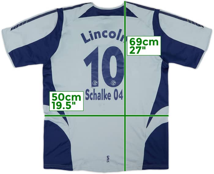 2005-07 Schalke Signed Away Shirt Lincoln #10 - 7/10 - (XL.Boys)