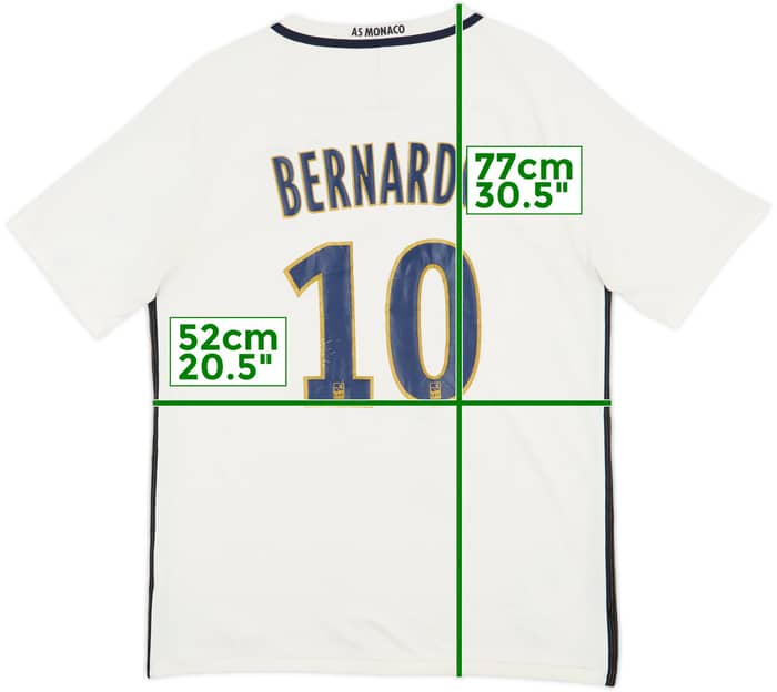 2016-17 Monaco Away Shirt Bernardo #10 - 4/10 - (L)