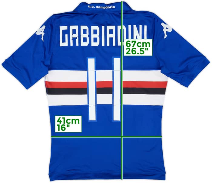2013-14 Sampdoria Home Shirt Gabbiadini #11 - 4/10 - (S)
