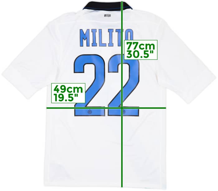 2011-12 Inter Milan Away Shirt Milito #22 - 8/10 - (S)