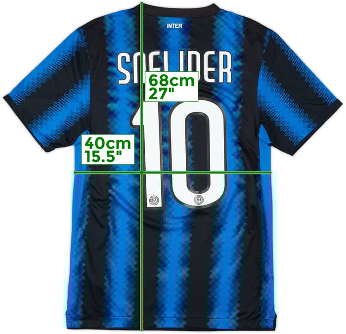 2010-11 Inter Milan Home Shirt Sneijder #10 - 9/10 - (S)