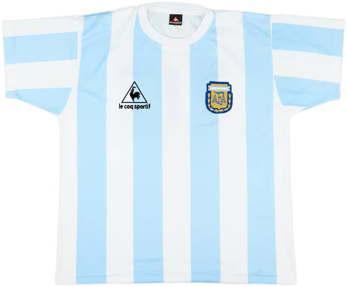 2000s Argentina Le Coq Sportif 1986 Retro Home Shirt - 8/10 - (XL)