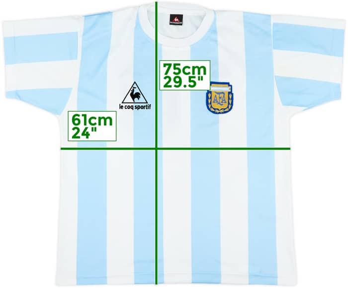 2000s Argentina Le Coq Sportif 1986 Retro Home Shirt - 8/10 - (XL)
