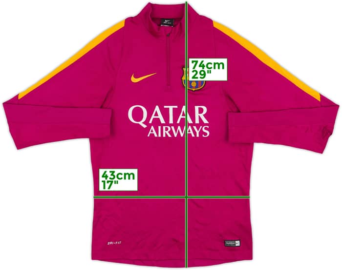 2016-17 Barcelona Nike 1/4 Zip Drill Top - 4/10 - (S)